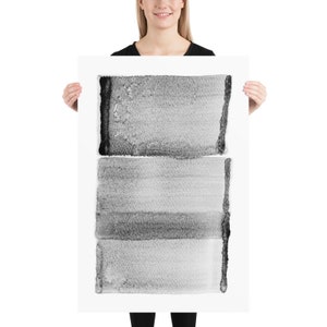 Neutral Minimal Art, Above Couch Wall Art Set of 3 Art Prints, Office Wall Art Gray Wall Art, Abstract Painting Extra Large Abstract Artwork image 4