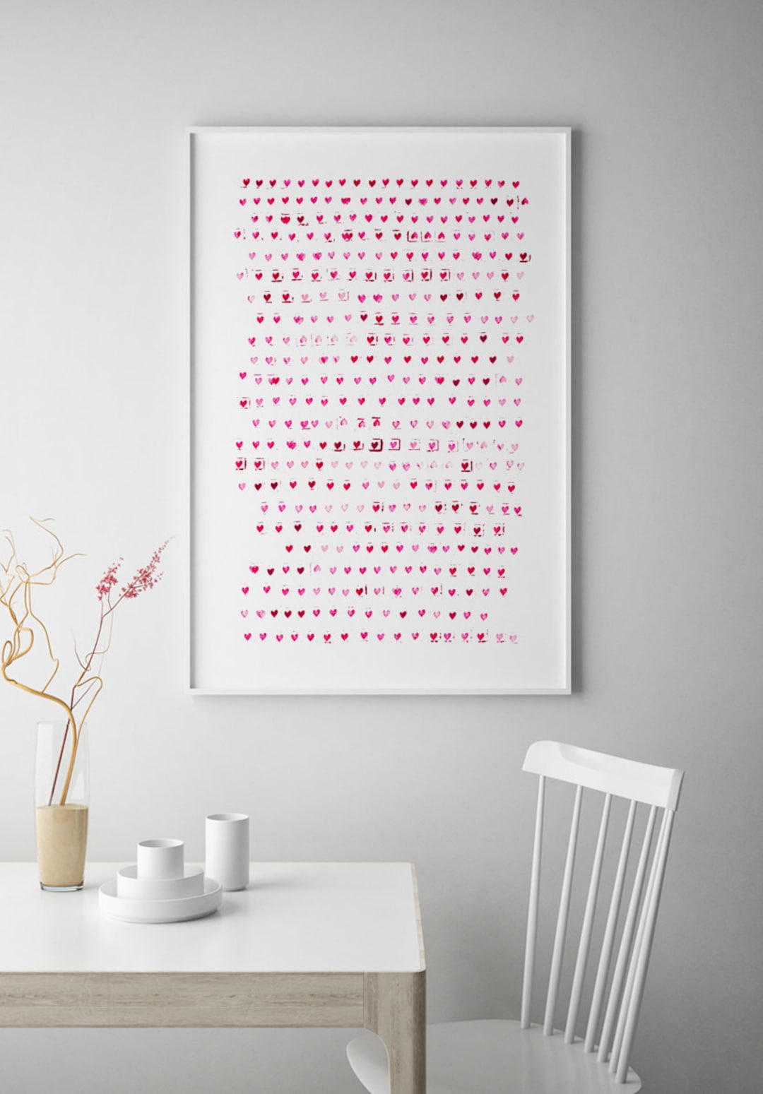 Large Wall Art, Nursery Wall Art, Heart Print, Minimalist Print, Heart