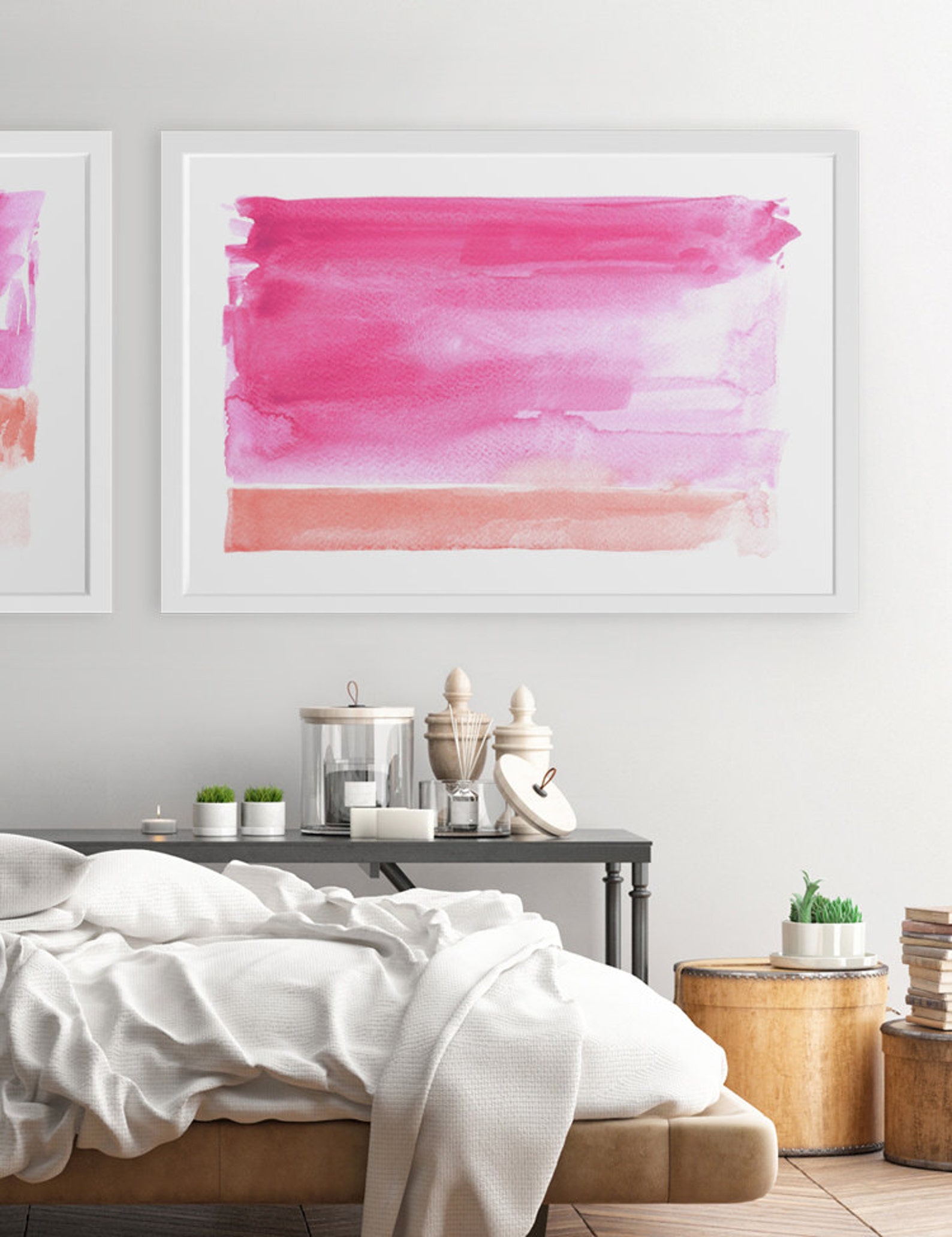 Abstract Art Pink Wall Art Large Abstract Art Pink Art Etsy