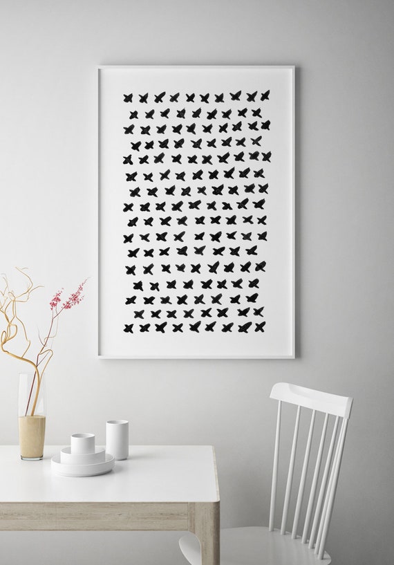 Minimalist Abstract Wall Art, Black and White Wall Art, Black And White Abstract Art, Large Wall Art, Black White Art, Black White Painting