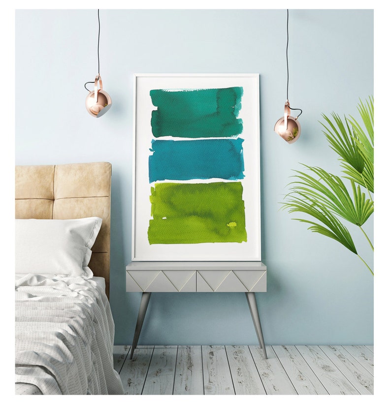 Green Wall Art Abstract Painting Large Abstract Art Green Etsy