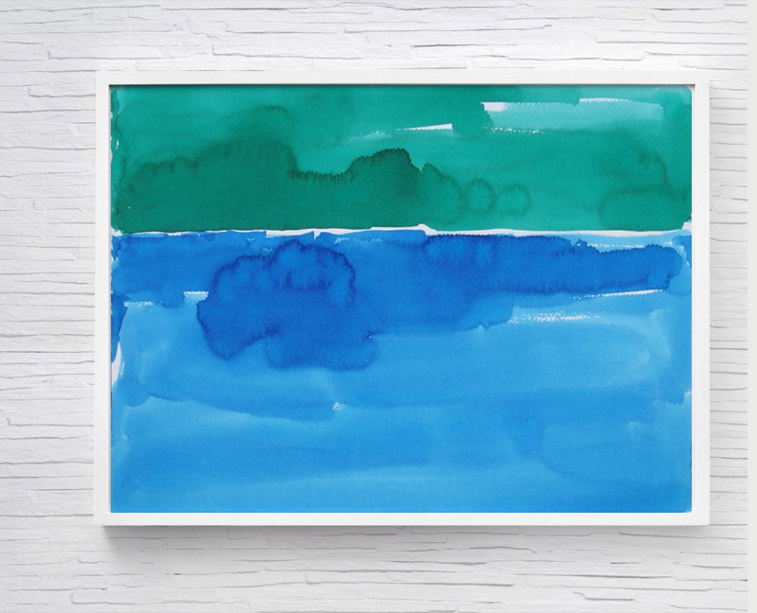 Original Abstract Painting, Abstract Art, Blue Green Abstract Art ...