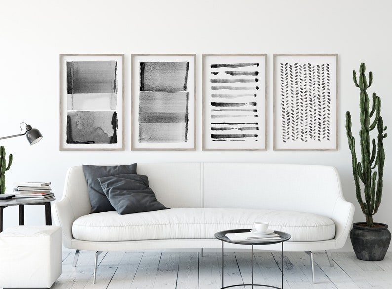 Gallery Wall Abstract Art Prints Large Minimalist Art Etsy