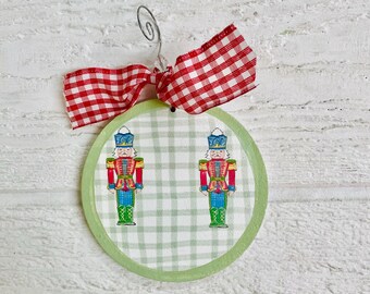 2 Primary Nutcrackers Round Ornament