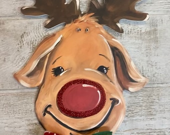 Reindeer face door hanger.