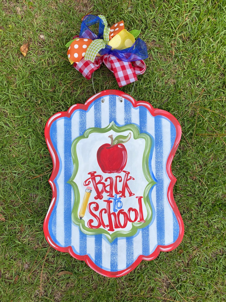 Back to School Door Hanger. School Door Hanger. Teacher Door Etsy