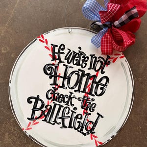 baseball door hanger baseball door decor ball ballfield