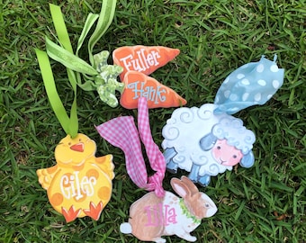 Personalized carrot Easter Basket Tag