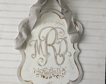 Monogram Wedding Board. Wedding decor. Wedding gift. Shower girt. Artist Tree. MyArtisttree.