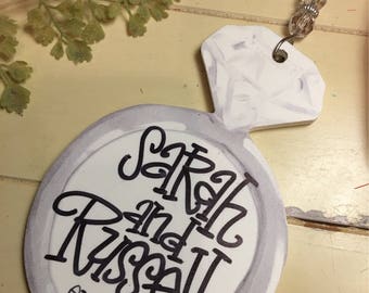 Personalized Wedding Ring Ornament. Add your own personalization:).