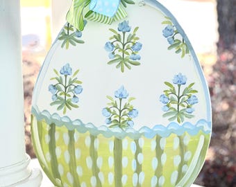 Block Print Easter Egg Hanger