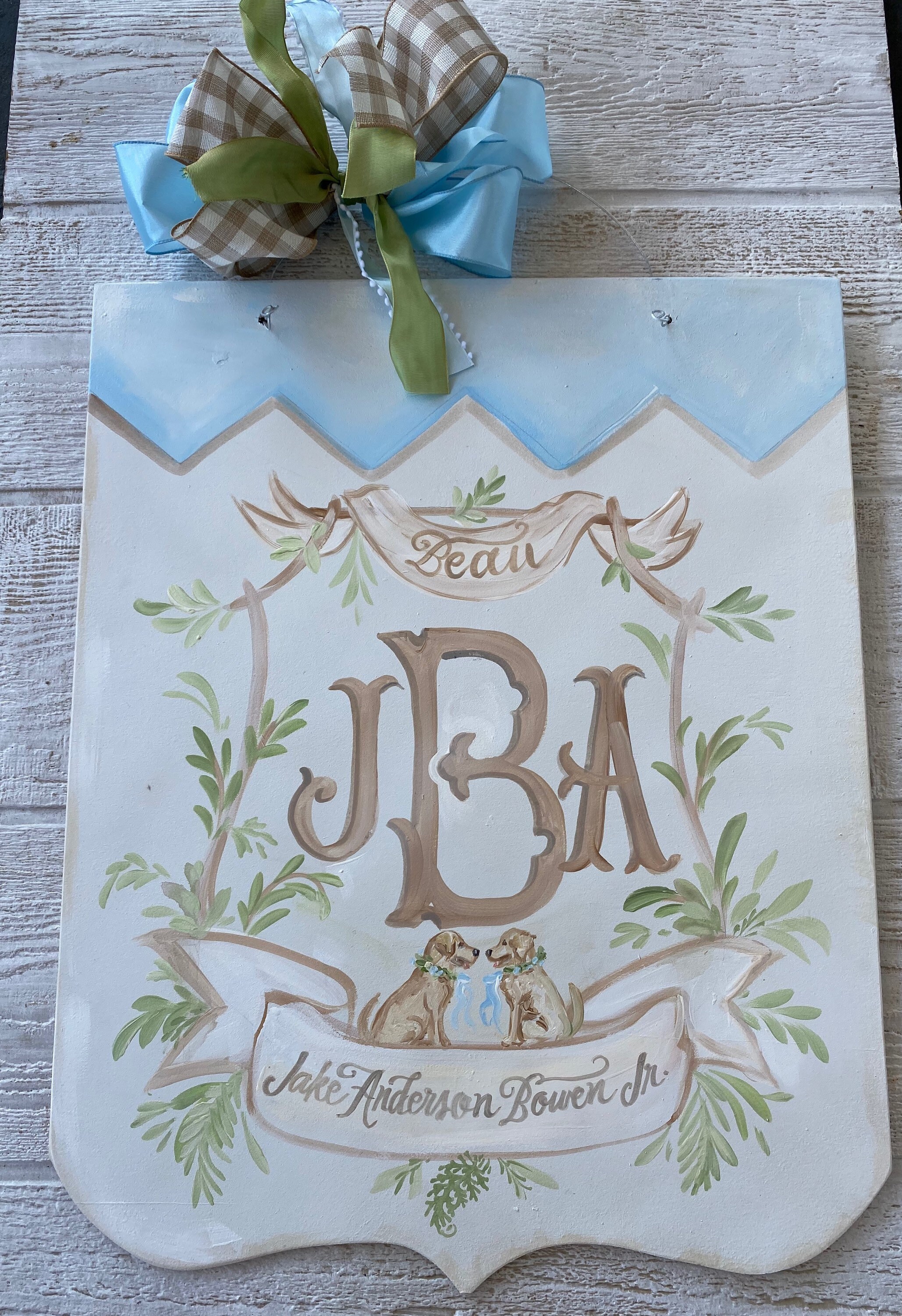 Your dog baby door hanger. Artist Tree. My Artist Tree. Hospital door hanger. Baby nursery door hanger. Baby nursery decor.