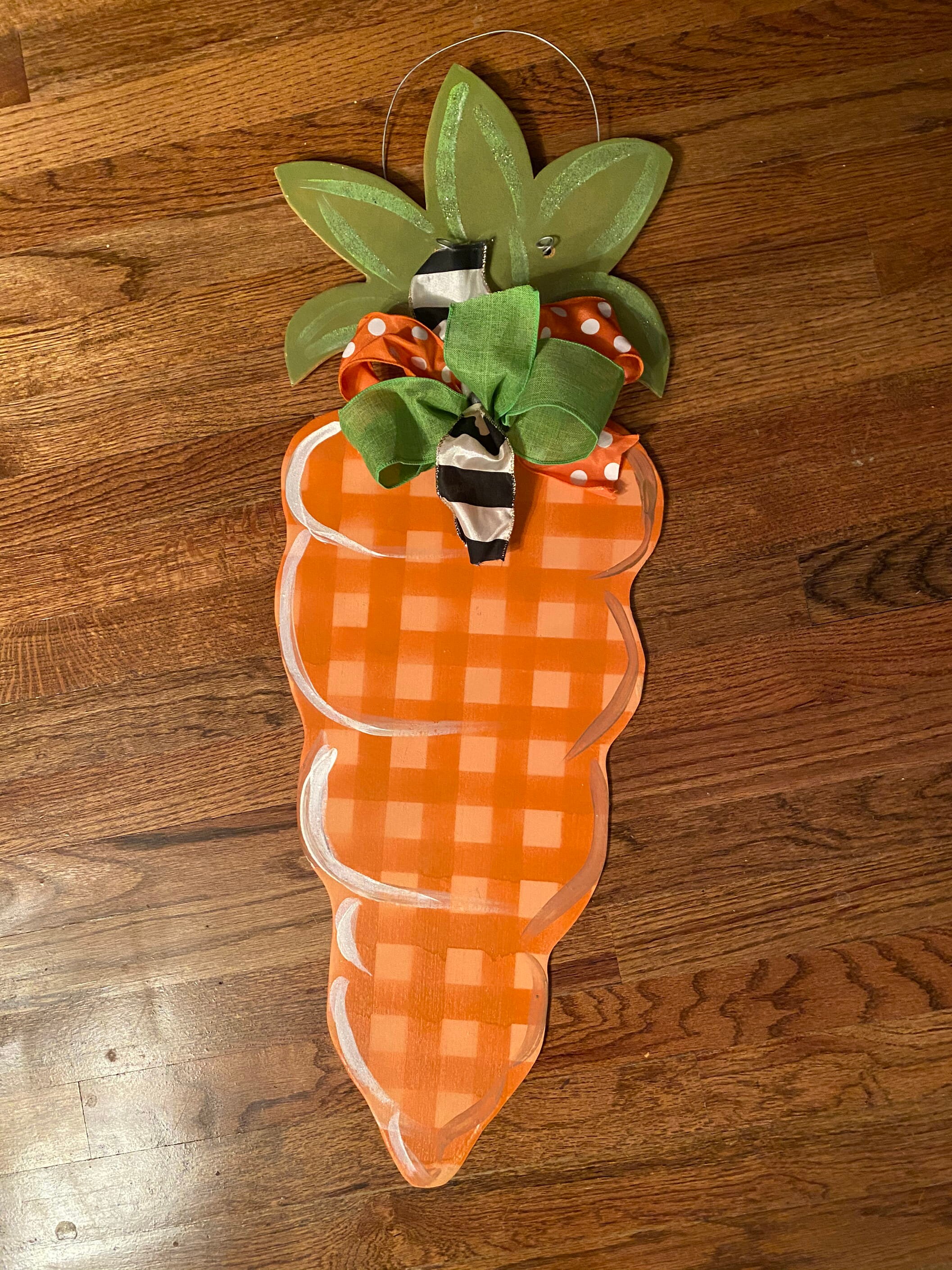 Easter Carrot Door Hanger. Artist Tree. Front Door Hanger. Etsy