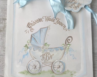 Baby door hanger. BOY, GIRL or UNISEX Baby carriage door hanger. Hospital door hanger. Baby Girl Door Hanger. Baby Boy Door Hanger. 4-6 week