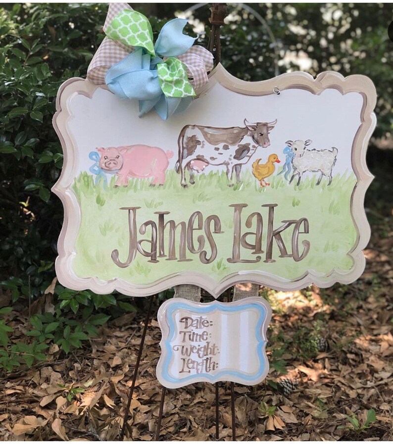 Baby Door Hanger. Baby Hospital door Hanger. Baby Farm Door Etsy
