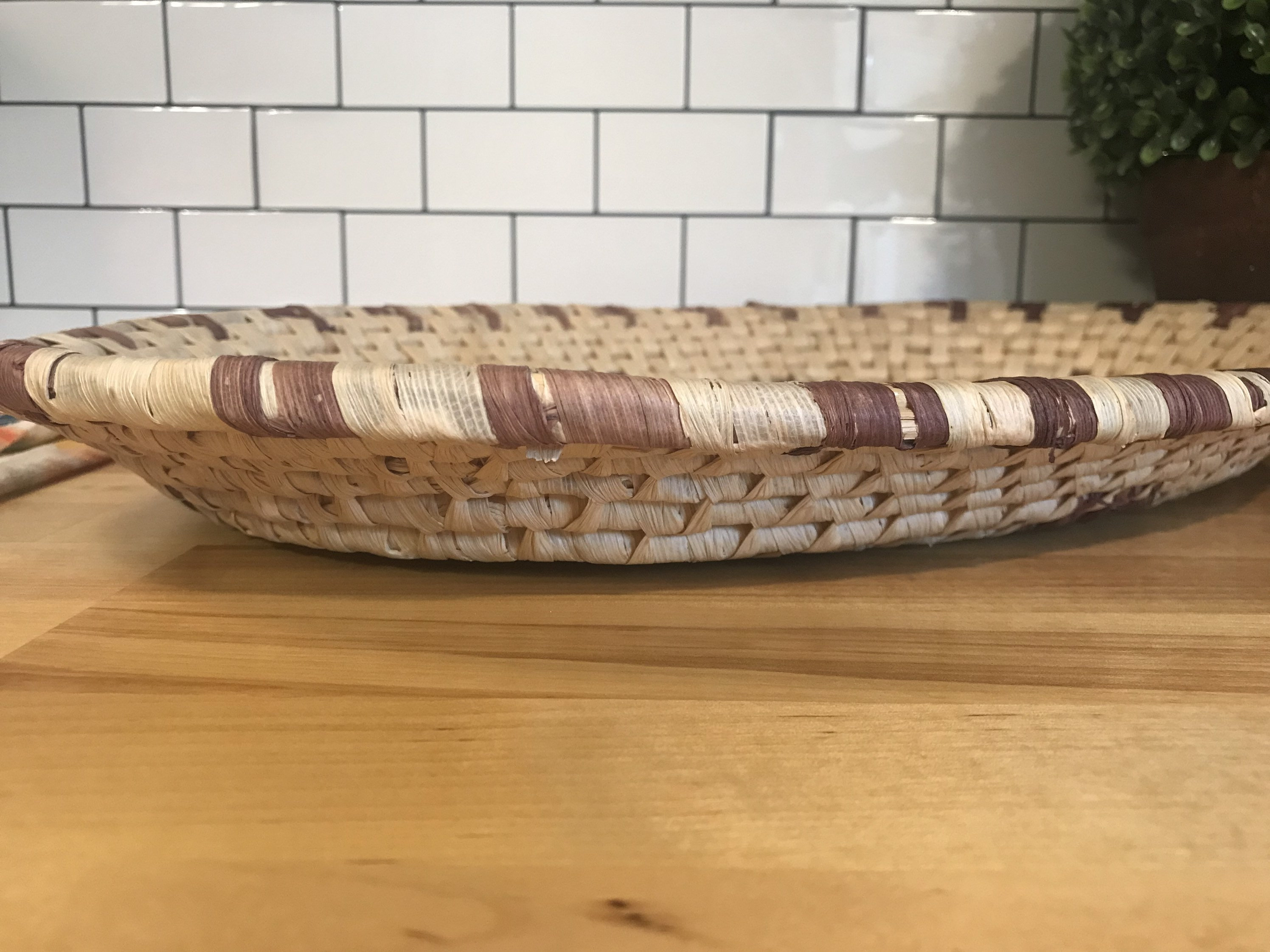 Natural Woven Large Oval Wall Basket Etsy