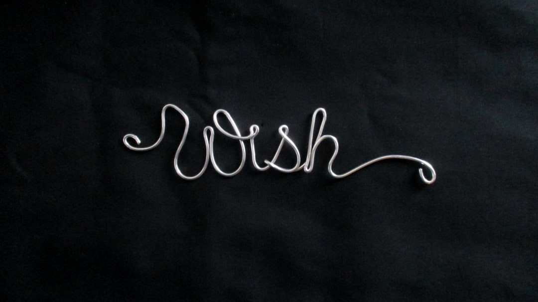 Wire Word Wish, Decorative Words, Wire Script Words,wire Words, Wire