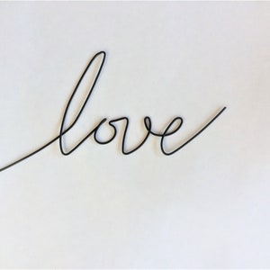love sign/ metal word art/ valentines day gift/ engagement gift/ anniversary gift/ wire word art