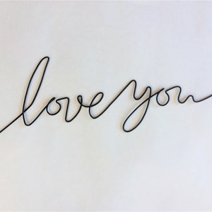 love you sign/ wire sign/ wire word art/ valentines day gift/ anniversary gift/ gift for women/ mom gift