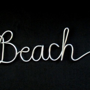 wire word-beach-word art-wire art-wire script-wire words-wire sign-home decor-small gift-wire word art-wire letters-gift tag-ornament-wire