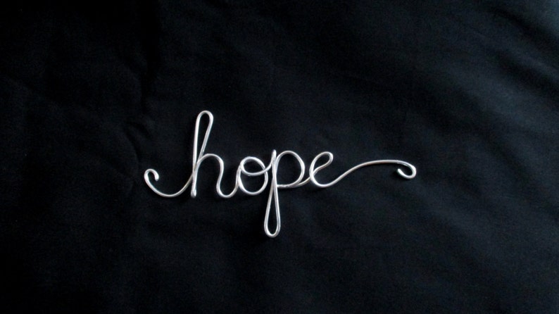 Wire Word Hope Wire Words Decorative Words Wire Script Etsy