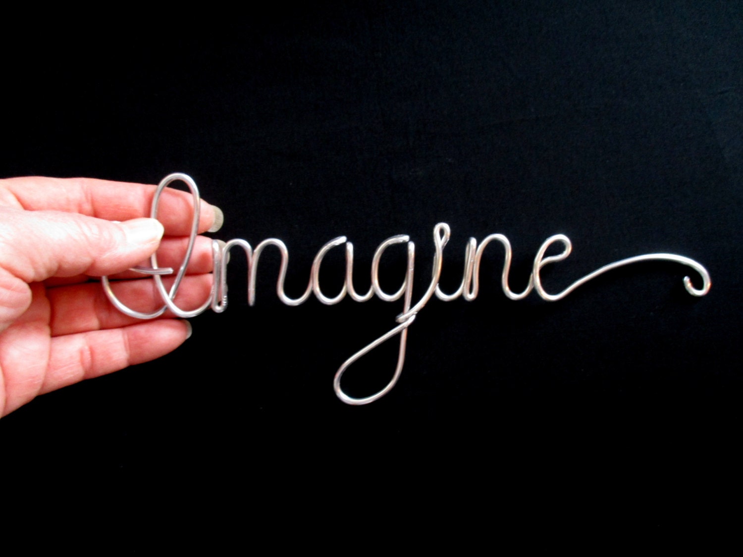 Wire word imagine wire words decorative words wire script Etsy
