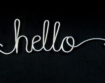 wire word hello,wire words,hello,wire script words,wire writing,wire cursive words,hanging words,wire sign,wire word art, wire wall words,