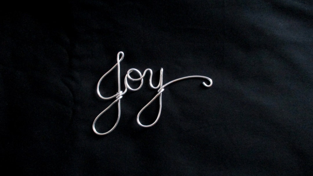 Wire Word Joy, Wire Words, Decorative Words, Wire Script Words, Wire