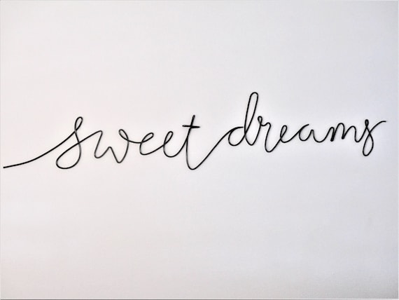 Sweet Dreams Sign Wire Word Art Nursery Wall Art Baby Etsy