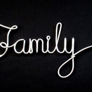 wire word family. wire words. wire script words. wire word art. hanging words. wire writing. wire cursive words. decorative word signs