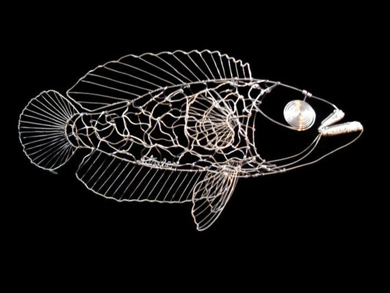 Small Fish Wire Sculpture - Colour & Space
