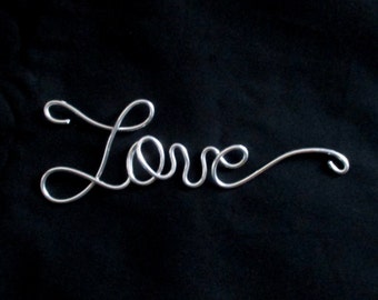 wire words, wire word love, love, decorative words, wire script words, wire writing, wire word art, wire cursive words, hanging words, signs