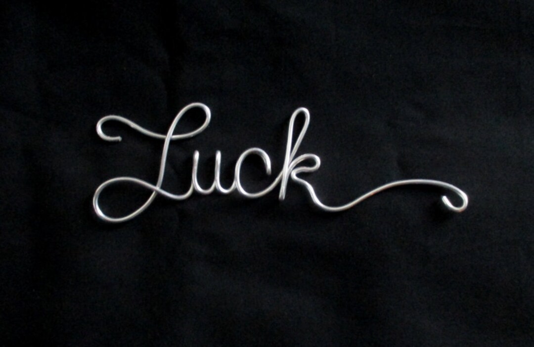 Wire Word Luck, Wire Words, Luck, Wire Script Words, Wire Cursive Words ...