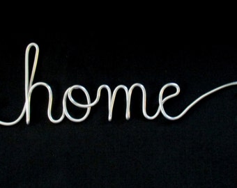 wire word home,wire words,home,wire script words,wire cursive words,wire word art,decorative words,signs,house warming,hanging words,writing