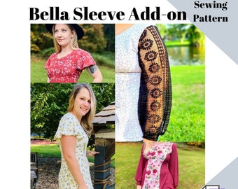 Flutter & Bishop Sleeve add-on for Bella Nursing Dress Sewing Pattern, Projector pattern, PDF Sewing Instant Download Sleeve Printable