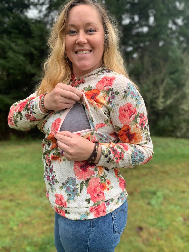 Simple Hoodie Pattern Nursing Hoodie Pattern Breastfeeding Etsy