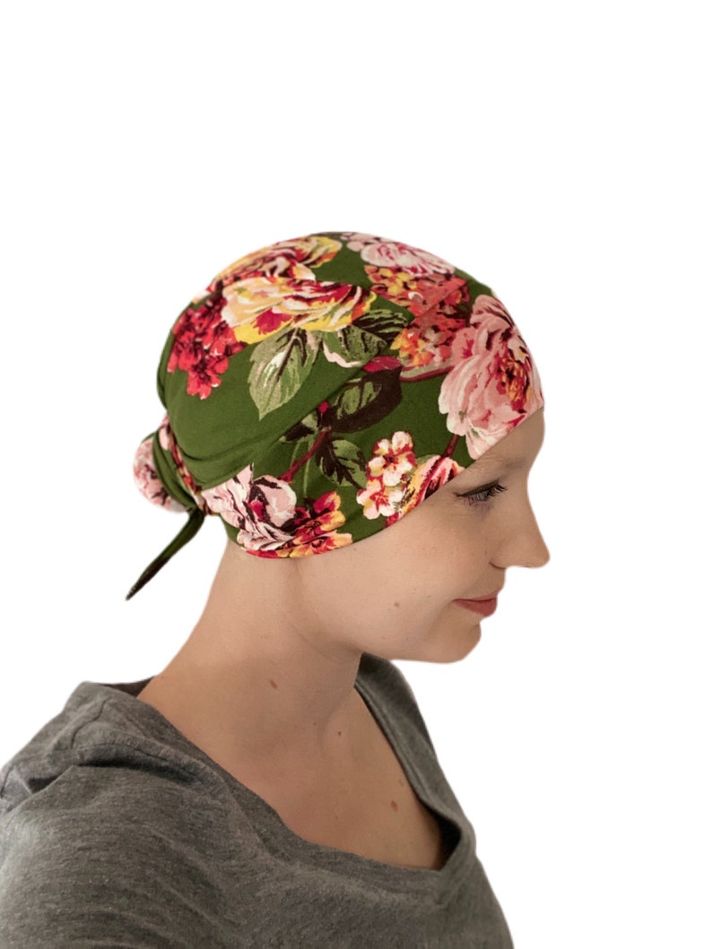Stretchy Scrub Cap Floral Headwrap Nurse Head Cover Blue Etsy