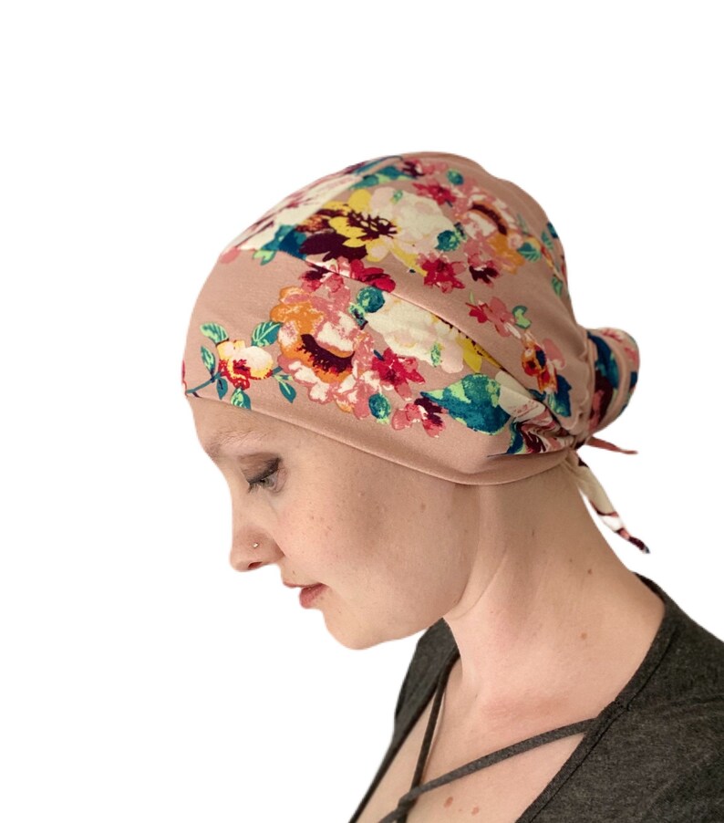 Stretchy Scrub Cap Floral Headwrap Nurse Head Cover Blue Etsy