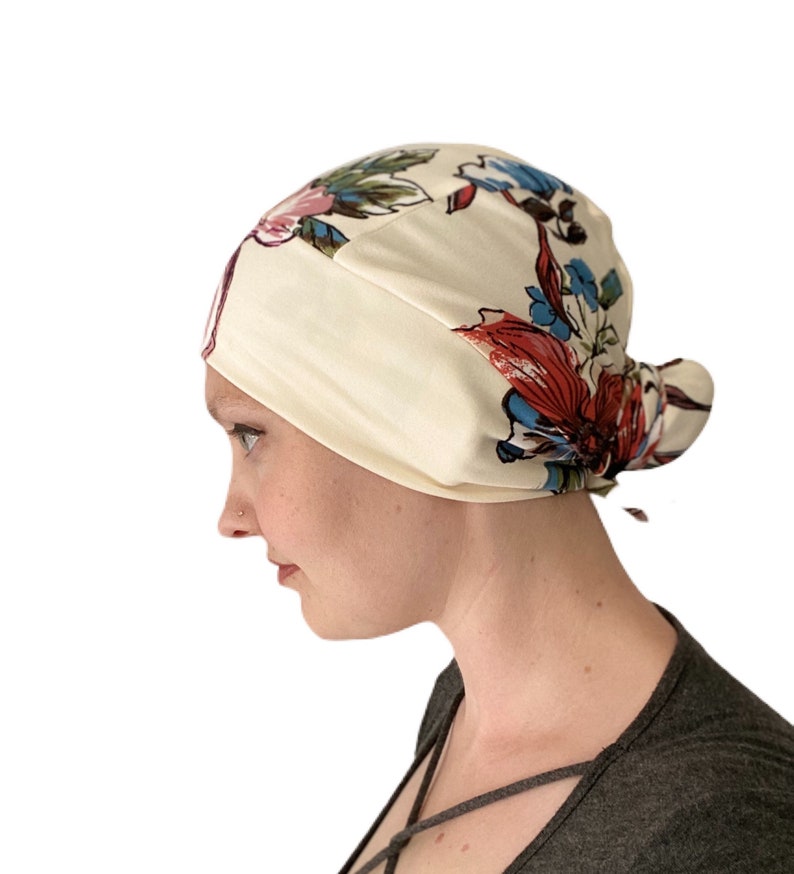 Stretchy Scrub Cap Floral Headwrap Nurse Head Cover Blue Etsy