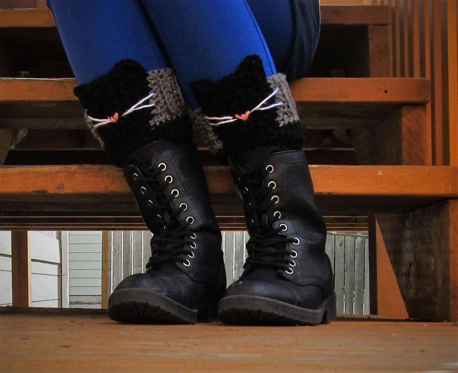 Cat Boot Cuff Crochet Pattern Kitty Cat Boot Toppers Cat Etsy