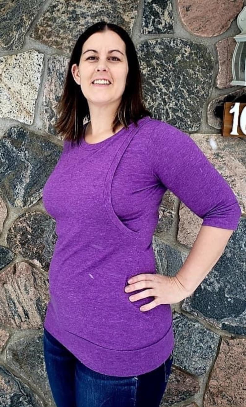 Side Access Nursing Top Pattern Breastfeeding Sewing Pattern Etsy