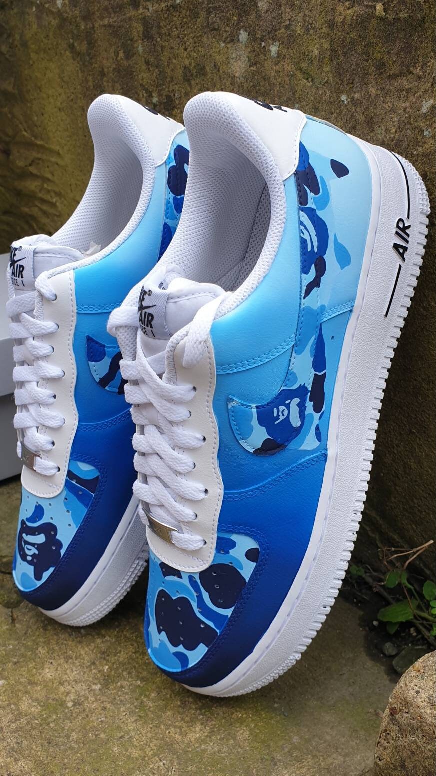 Bape inspired custom Air Force 1 UK | Etsy