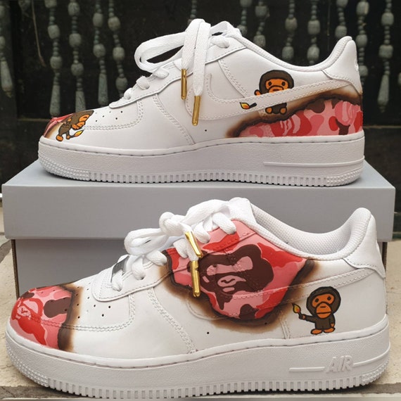 bape af1 pink