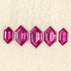 0.95 tcw Geometric Hexagon Raspberry Pink Natural Ruby Parcel Africa