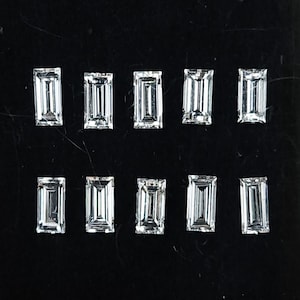 3x1,5 mm och 4 x 2 mm Baguette Stegskurna Naturliga Diamanter F G SI Per Styck