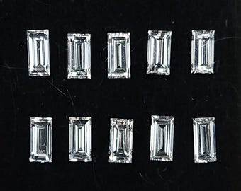 3x1.5mm and 4x2mm Baguette Step Cut Natural Diamond F G SI Per Piece