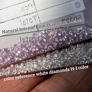25pcs Select Sizes Fancy Intense & Intense Plus Pink Natural Diamonds VS-SI Round Brilliant Selection|Argyle|Custom Jewelry|Pink Diamond