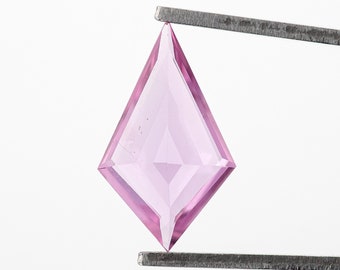 10.6x6.5mm Kite Shape Natural Pink Sapphire Fancy Cut 0.96ct Eye Clean|Heated|Hot Pink|Geometric Shape|Special Cut|Gem Cutter|Premium Gems|