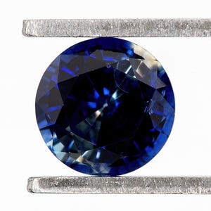 1.15ct Parti Sapphire Round Cut from Sri Lanka | Heated Blue Green Gemstone | Unique Engagement Gem | Natural Loose Sapphire