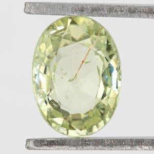 1.14ct Green Yellow Sapphire | Oval Cut Natural Gemstone | 7.2mm Loose Sapphire for Ring | Sapphire for Custom Jewelry